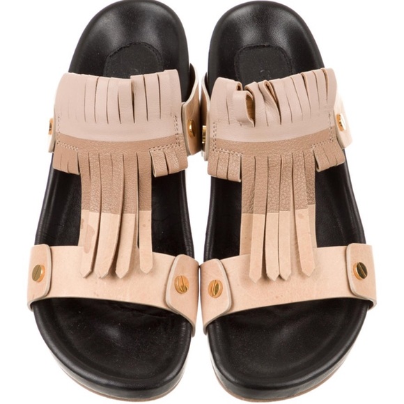 Chloè Kiltie Slide Sandasl - Picture 3 of 5